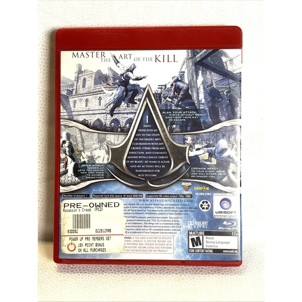 Lot 4 Sony Playstation 3 PS3 Assassins Creed, II, III, and Black Flag